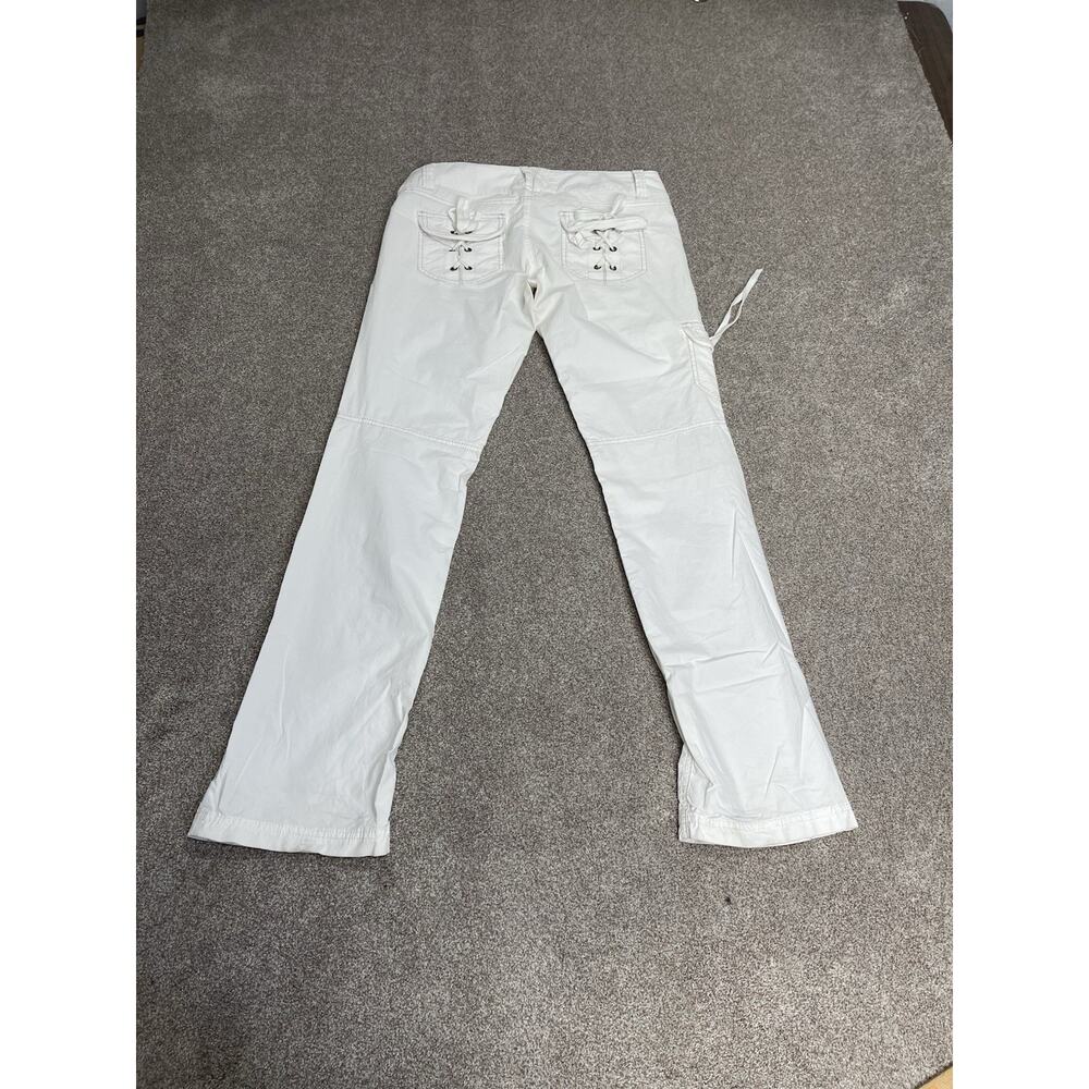 Rare baddie Y2K Low Rise Guess Cargo Pants 29 Lace-Up Back Pockets Indie sleaze